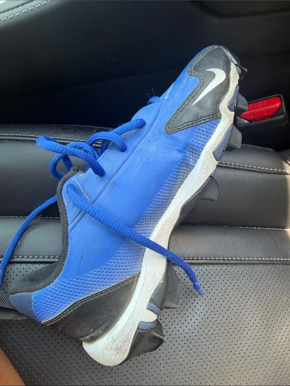 Nike Royal Blue Baseball Cleat with White Swoosh